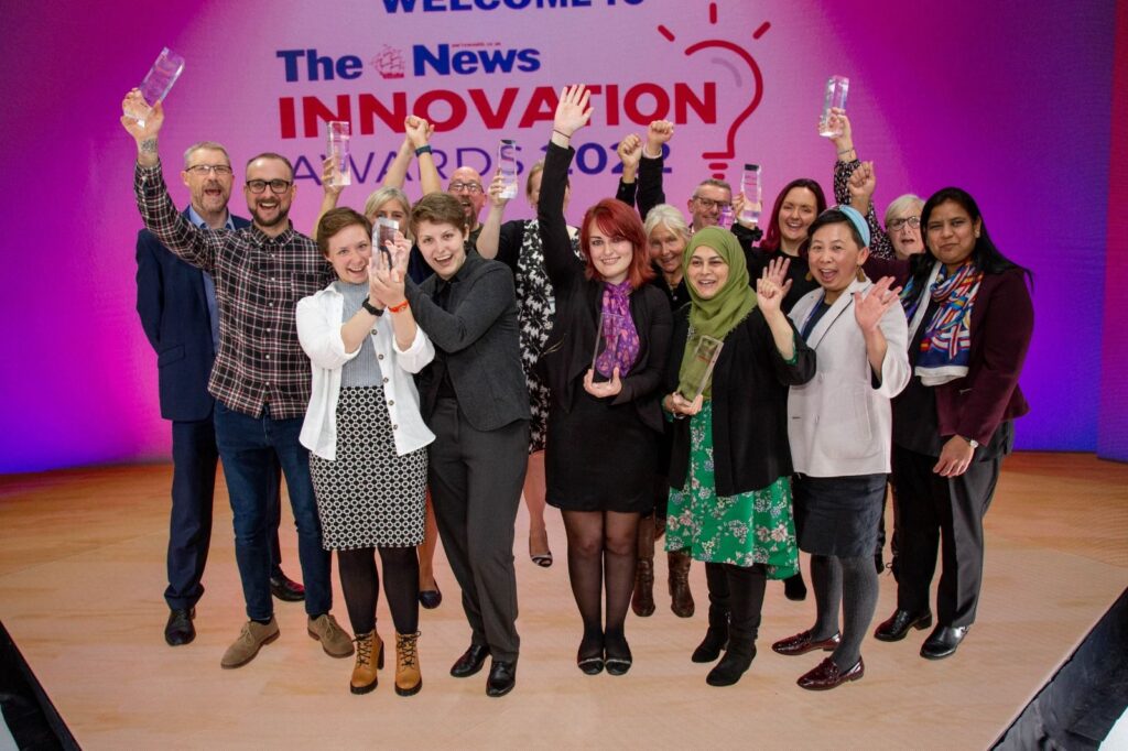 The News Innovation Awards group photo 2022 - Photo courtesy of Habibur Rahman, Portsmouth News